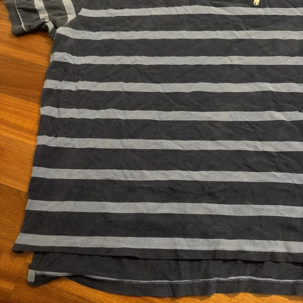 Polo Ralph Lauren Blue Big Stripes XXL Collared Shirt Men's White Pony